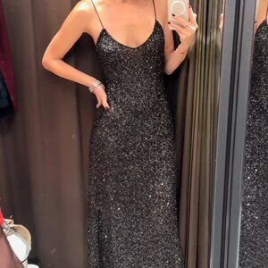 Zara Brown ZW Collection Long Sequin Dress